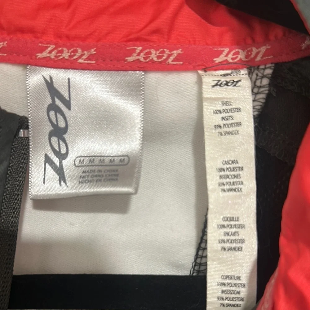 Women’s Dark Grey & White Zip Up Windbreaker Jacket Medium - Picture 2 of 8